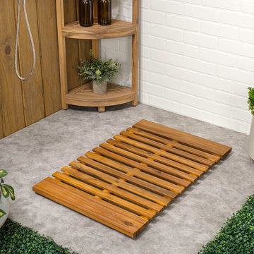 Paige Modern Classic Acacia Wood Slat Mat